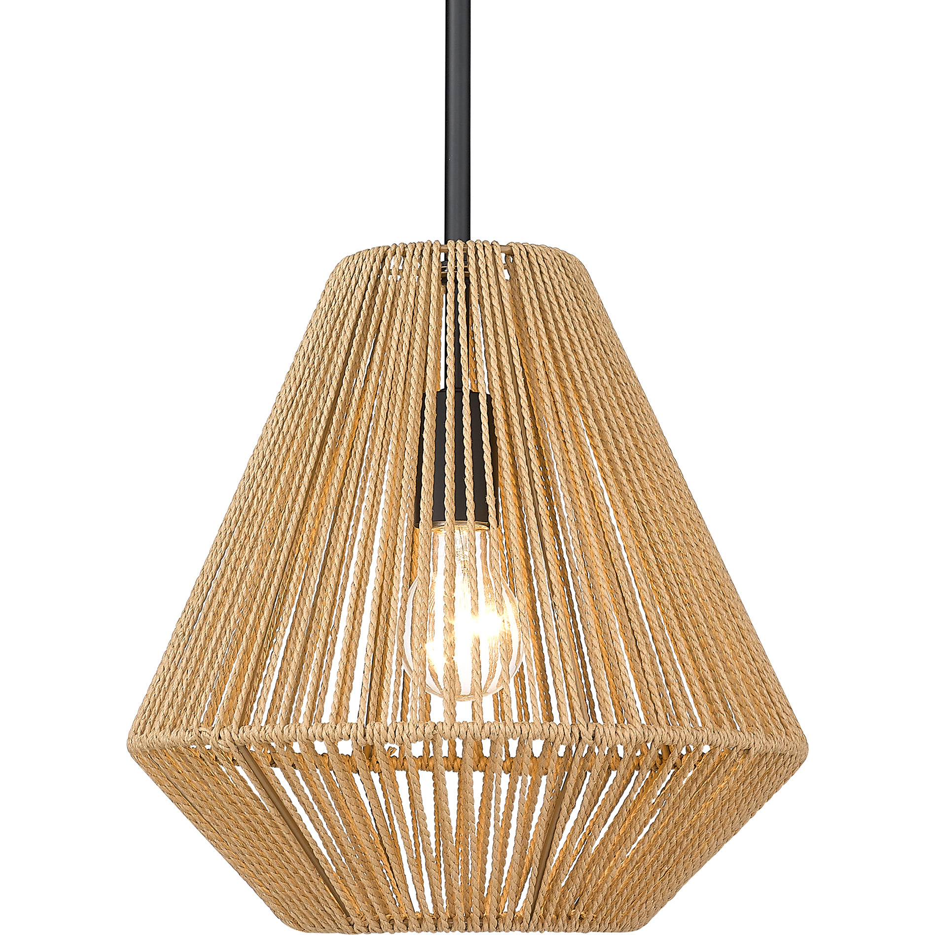 Valentina 1 Light 12.25 inch Matte Black Pendant Ceiling Light, Medium