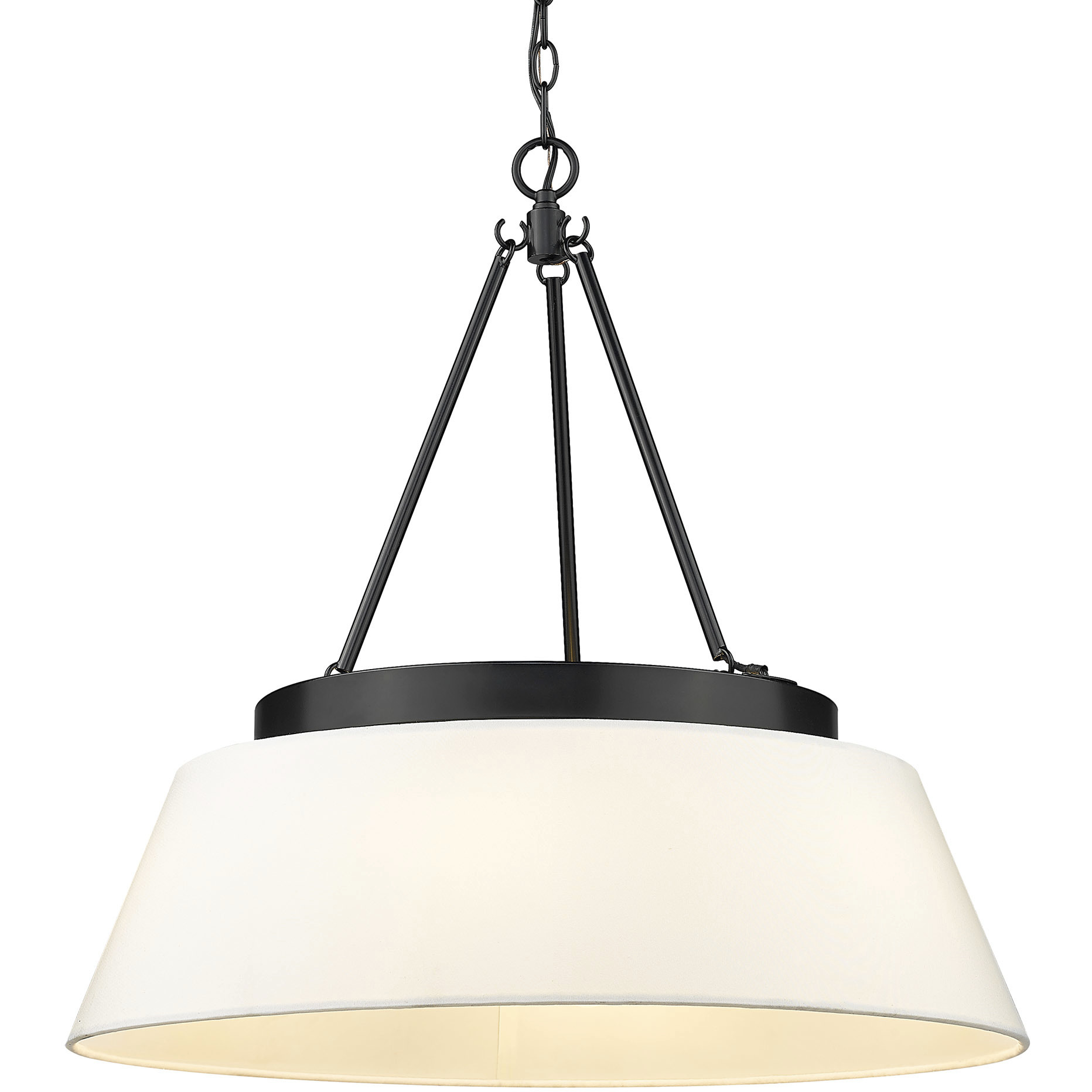 Penn 6 Light 26 inch Matte Black Chandelier Ceiling Light