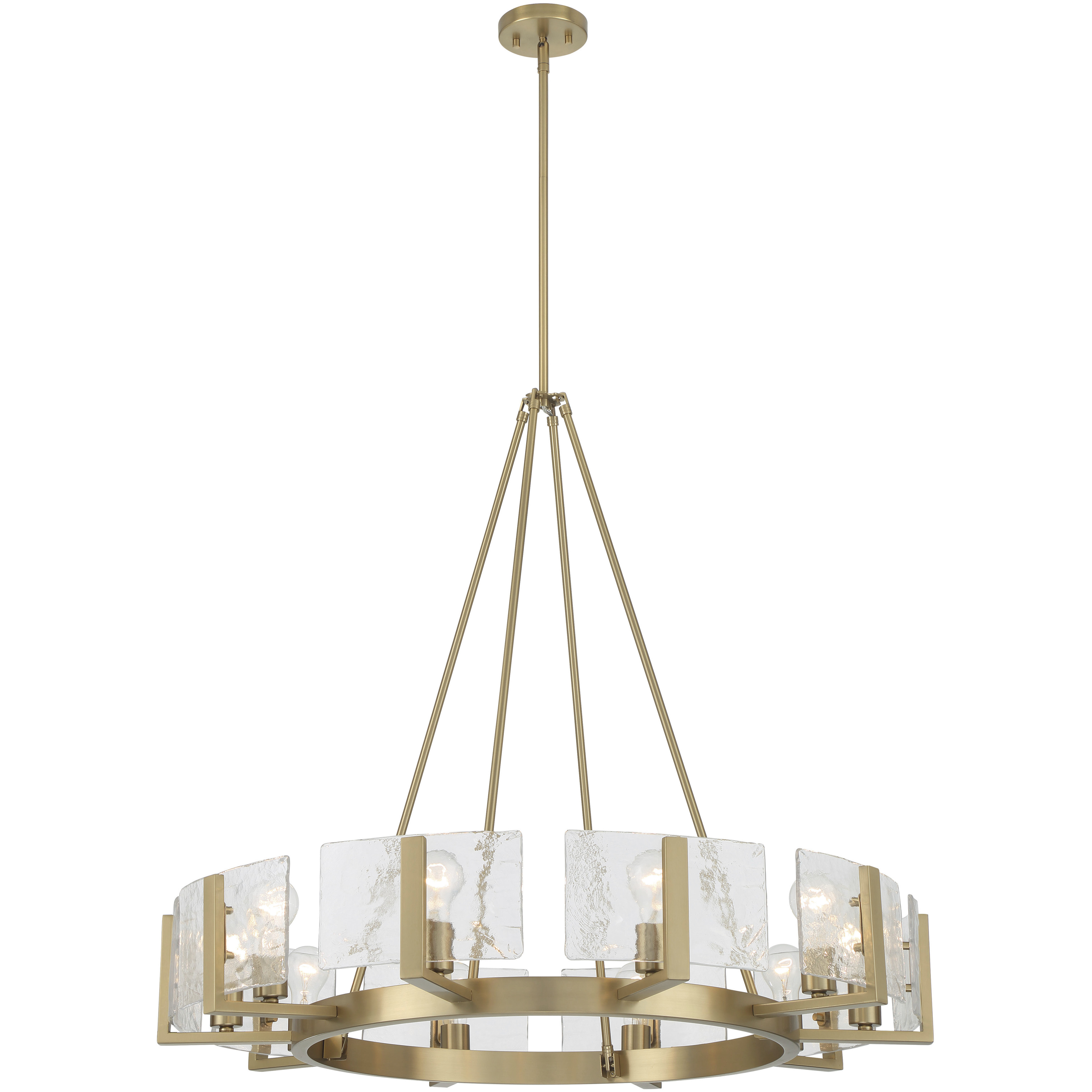 Aenon 10 Light 36 inch Brushed Champagne Brass Chandelier Ceiling Light